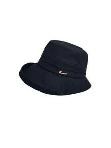 1pc Women Plain Color Bucket Hat, Casual Party Beach Sun Hats, New Bucket Hats For Spring Summer, UV Protection, Suitable For Daily Outing & Recreation - A - View 3