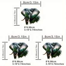 1/2/3 miếng dán ủi hình voi, miếng dán in chuyển nhiệt, phụ kiện thiết kế quần áo, miếng dán trang trí có thể giặt được, miếng dán chống thấm nước - Nhiều màu - Xem 5