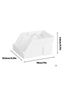 1PC Plastic Storage Basket With Handle, Portable Pencil Box And Pencil Box, Multifunctional Desk Portable Storage Box, Must-Have For Thanksgiving Back To School, Exquisite Gift