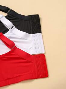 3 paquetes de ropa interior para mujer de talla grande, con sujetador push-up de cobertura total y aros, en varios colores brillantes, perfecto para el Día de San Valentín