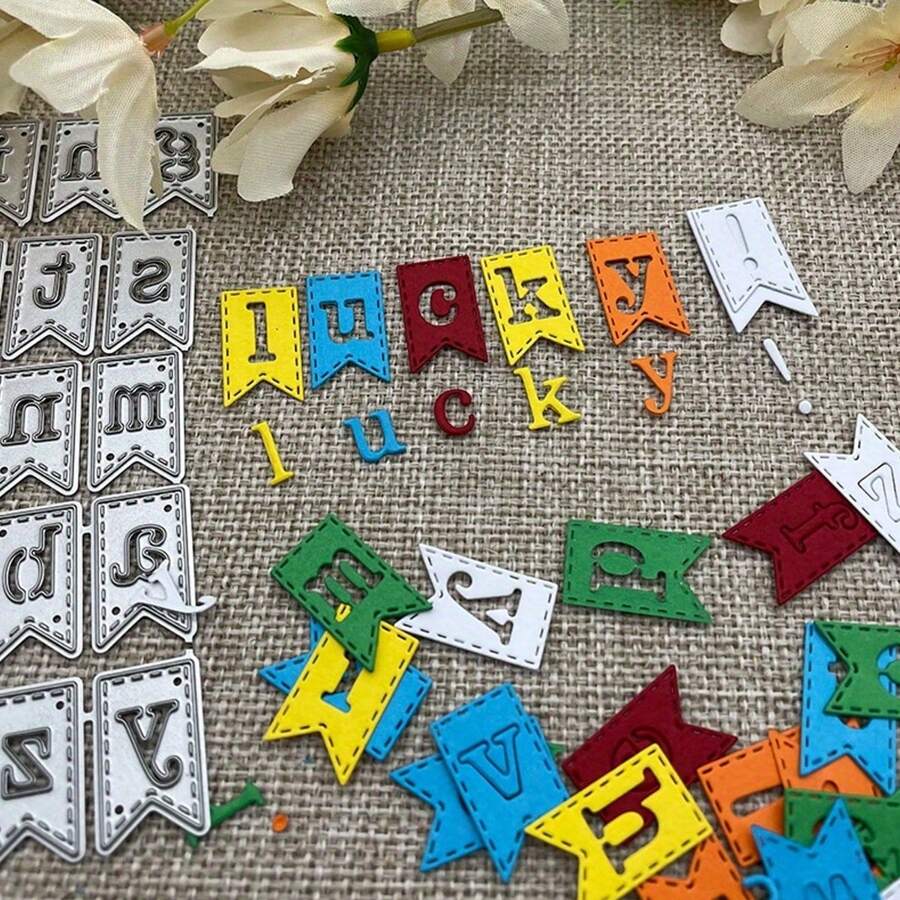 1pc Letter Symbol Banner Metal Cutting Dies Stencils For DIY Scrapbooking Decorative Embossing Handcraft Die Cutting Template Mold