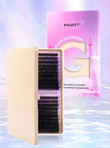 MAGEFY 800 Clusters Diy Individual False Eyelashes, Eyelash Extensions, Long-Lasting,Manga Lashes Fish Tail Comic Eyelashes,D Curl,30D+40D+50D+60D 9-18mm Mixth Length,Cat Eye Lashes,Wispy Lashes&Natural Look&Extra Thick&Dense&Dramatic Volume&Ultra Soft&Super Light Cluster False Eyelash,Portable,Hardcore High-Quality Apricot Color Packaging Box, For Family,Hotel,High Toughness Travel,Individual Eyelashes,For Women Eyes,Birthday's Gift