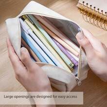 Penar de mare capacitate, culoare solidă, stil simplu, pentru studenți, husă pentru creioane, ghiozdan școlar