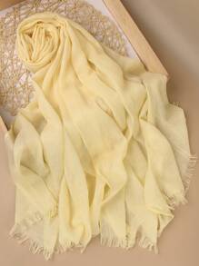 1条高品质纯色柔软透气粘胶纤维头巾，适合日常搭配长袍或连衣裙佩戴