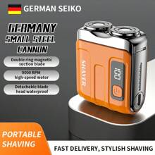 Mini Electric Smart Shaver Household Car Shaver Digital Display Dual Blade Rechargeable Shaver Powerful Beard Trimmer Tool - Multicolor - View 2