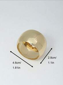 2pcs Simple High-End Metal Honeycomb Texture Napkin Rings For Festival, Gathering, Hotel Table Decoration
