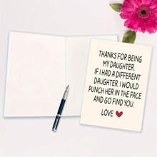 Funny And Creative Card For Daughter, Birthday Gift, Thank You Card, Gift Card, 5*7in With Envelope,Christmas - Camel - View 5