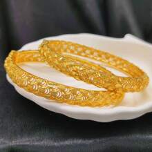 1pc Elegant Style Fashion Open Bangle Bracelet, Luxury Bride Jewelry, Southeastern Asian Gift