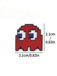 1 Novel Cartoon Pixel Bean Design Alloy Brooch, Cute Minimalist Small Pin - Multicolor - View 10
