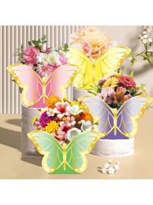 Set de 12 cajas de regalo con diseño de mariposa, decoración de mesa para boda, decoración central para fiestas, meriendas, Día de San Valentín, Día de la Madre (colores aleatorios)