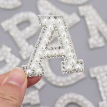 26 English Letters Pearl Terrazzo Patch Clothes A-Z Letters Pearl Terrazzo Patch Sewn/Glued Patch DIY Name 26 English Letters Faux Pearl Terrazzo Patch Clothes A-Z Letters Pearl Terrazzo Patch Sewn/Glued Patch DIY Name