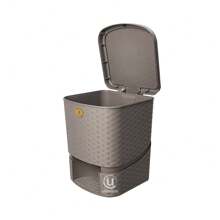 Bote De Basura Con Pedal Tipo Rattan 8L