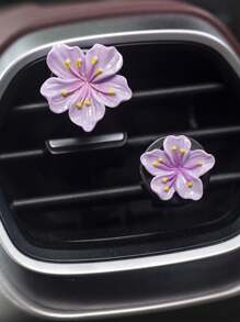 2pcs Beautiful Peach Blossom Car Air Conditioning Vent Decoration