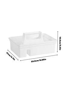 1PC Plastic Storage Basket With Handle, Portable Pencil Box And Pencil Box, Multifunctional Desk Portable Storage Box, Must-Have For Thanksgiving Back To School, Exquisite Gift