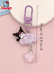Sanrio Various Sanrio Cartoon Kuromi And Cinnamon Roll Key Chains, Cute Cloud Style Backpack Accessories, Romantic Gifts For Couple & Best Friends