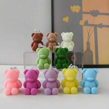 DIY Cute Bear Shaped Silicone Candle Mold, Animal Scented Candle Sitting Bear Plaster Mold