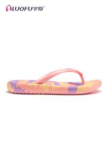LUOFU Women's Flip Flops, Fashion Holiday Beach Sandals, Non-Slip , Toe-Strap With Colorful Dopamine Design, Fashionable Ladies' Summer Waterproof & Anti-Slip EVA Slippers - Pink - View 11