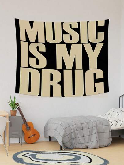1 件音乐名言主题挂毯创意美学艺术壁挂毯卧室、客厅、宿舍或派对装饰的完美礼物
