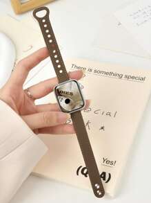 1 件女式时尚超薄皮革表带兼容 Apple Watch 表带 44 毫米 45 毫米 49 毫米 38 毫米 40 毫米 41 毫米 46 毫米 42 毫米兼容 Apple Watch Series 10 9 Ultra 8 7 6 Se 5 4 3 2 1 - 38/40/41/S10-42mm - 查看 18