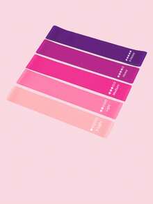 1 حزمة من أشرطة المقاومة بدرجات اللون الوردي لتدريب القوة والقبضة والرياضة ، أشرطة مناسبة للوركين والأرداف والركبة أثناء تمارين الإنحناء - متعدد الألوان - مشاهدة 5