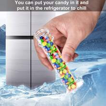 1/5/10/30个塑料试管45ml/50ml/110ml透明塑料试管口香糖试管，浴盐瓶圣诞生日礼物透明塑料试管，食品接触级试管瓶，糖果瓶，带螺旋盖的塑料试管 - 彩色 - 查看 9