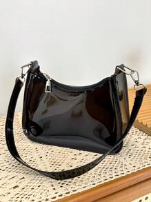 Transparent Shoulder Bag, Stadium Approved Clear Bag For Concerts, Unisex Sports Events PVC Bag