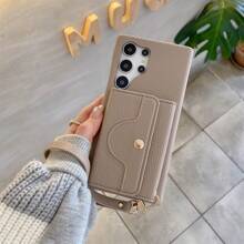 1 PC Luxury High-End PU Leather Wallet Case Compatible With Samsung Compatible With Galaxy S25 S24 S23 S21 S20 FE S20 Plus Note 20 Ultra A52 A53 A54 A16 A25 A36 A56 A73 A34 A03 A03S A12 A13 A14 A21 A21S A22 A23 A24 A32 A42 A71 5G Lanyard Compatible With Iphone 16 15 14 Plus 13 12 11 Pro Max Protective Shell For Pixel 9 8 7 6 Pro XL 8A 7A 6A Anti Fall Cover For Xiao Mi Redmi Note 13 Pro 14 13 12 11 Ultra Multi Functional Mirror Phone Case