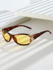 1 Stück unisex Schild Schmetterling modisch zweifarbige Y2K bunte Retro Straßenmode Modebrillen für Urlaub, Sommer Strand, Outdoor, Reisen - Verschiedenfarbig - Übersicht 14