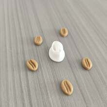 1pc/2pcs Handmade DIY Coffee Bean Silhouette Shape Soft Clay Mold Earrings Stud Jewelry Cutter - White - View 4