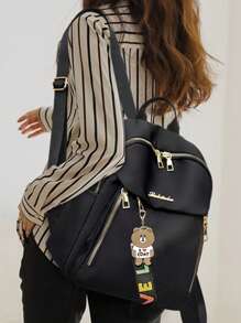 Backpack For School Season - Men's Style - Simple One-Piece Large Capacity Travel Backpack - Suitable For Both Men And Women As A Casual Bag - Multicolor - View 2