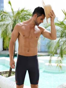 New Men's Swimming Trunks Set With 5-Inch Inseam Anti-Embarrassment Design, Quick Dry Fabric, Professional Straight Leg Swimming Shorts Suitable For Swimming Pool, Hot Spring, Beach, Holiday