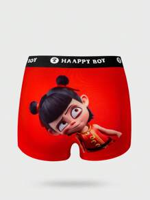 1 件 Nezha 印花男童柔软透气三角裤，适合运动和所有季节 - 彩色 - 查看 2