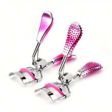 2pcs Eyelash Curler Stainless Steel One Time Definition Wide Angle Curler, Curl Eyelash Curler Topical Electroplated Handle Stainless Steel Eyelash Curler Non-Slip Eyelash Curler