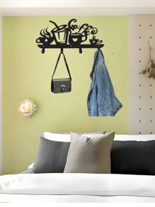 1pc Iron Artistic Black Metal Coffee Mug Holder Hook, High-Quality Cup Rack, Suitable For Living Room, Bedroom, Can Be Used As Personalized Gift To Bring A Relaxing Afternoon Tea Vibe