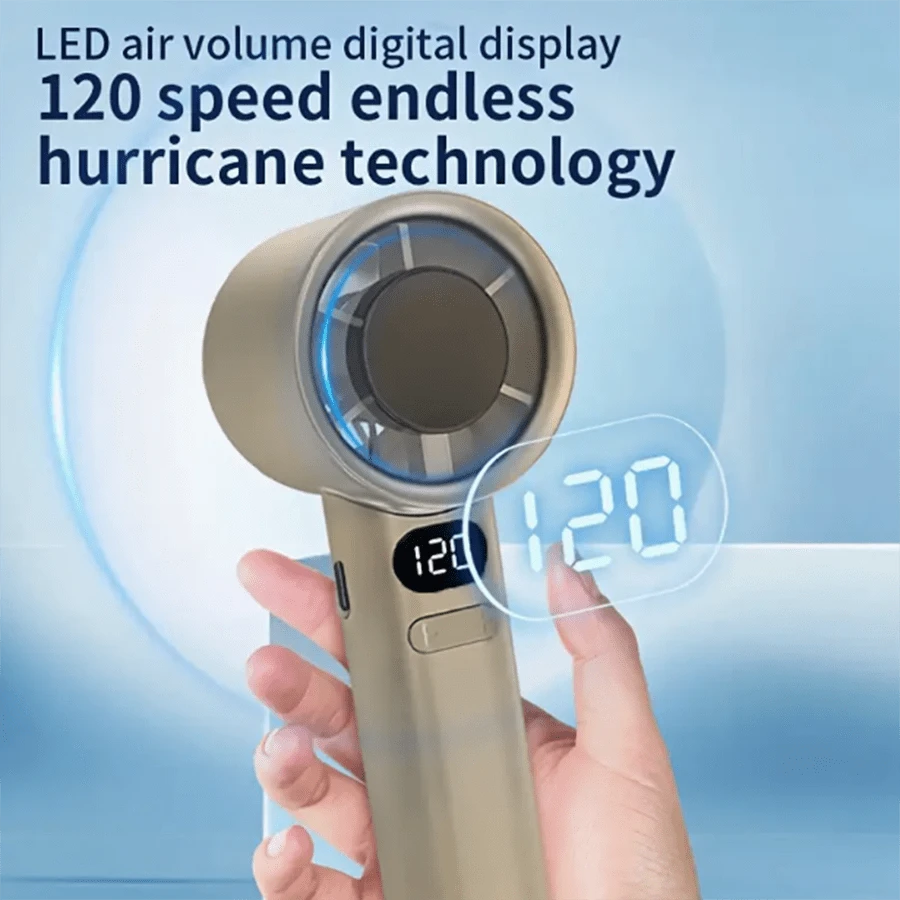 M11 Mini Small Fan 120-Speed High-Speed Handheld Infinitely Variable Small Fan Usb Turbine Handheld Violent Fan