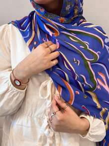 1pc Women's Boho Style Vintage Paisley Pattern Scarf, Casual Veil Elegant Sunscreen Shawl Wrap, Versatile Da Ily Wear Headband Soft Hijab