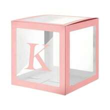 1个透明信箱式生日婚礼定制名字气球盒，适合一周岁生日派对装饰，可印制“亲爱的/甜心/宝贝”字样，也可用于圣诞节装饰，大号透明盒，适用于节日派对装饰、家居装饰、壁炉装饰等。