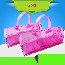 1pc Humane Mouse Trap - Indoor/Outdoor Non-Lethal Capture Device, Pet Friendly Blue Plastic