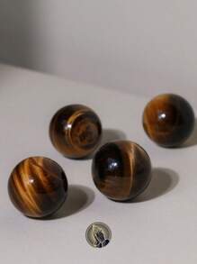 Boule de cristal naturelle en œil de tigre, Décoration Feng Shui de protection de carrière et de courage, Ornement de pierre d'œil de tigre pour la maison