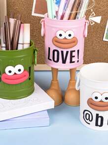 Funny Big Mouth Pen Holder, Large Capacity Desk Organizer Storage, Cute Cartoon Decor For Office, Pen Cup