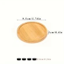 竹木收纳托盘，浴室整理托盘，带防滑垫和加高底部 - 駝色 - 查看 13