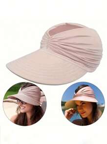 1 chiếc mũ thể thao mùa hè rộng vành chống tia UV dành cho nữ, mũ đi biển mùa hè có thể gấp gọn dành cho nữ. - Nhiều màu - Xem 10