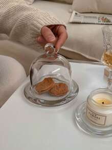 Juego de un solo set de copas de cristal, adornos de vidrio, decoración de escritorio, restaurante de jardín, exhibición de pastelería, Recipientes para frutas y dulces