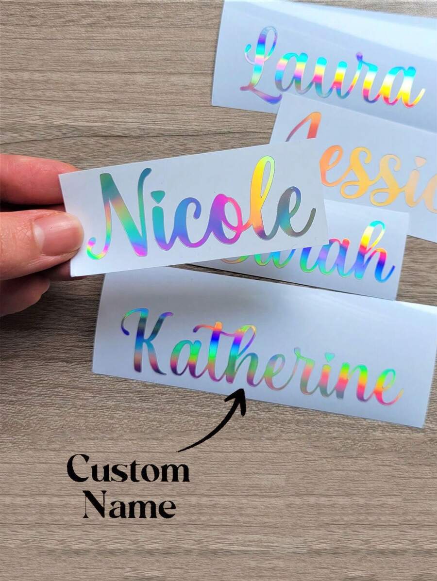 Custom Name Printed Gradient Color Stickers, Personalized Gradient Font Stickers, Paper For Windows, Glasses, Mugs, Water Bottles, Wine Glasses, Custom Text Decals For Weddings, Etc., College Daily Name Stickers, Personalized Rectangular Stickers,Multi-Functional,Durable,Ornamental,Reusable,Exquisite,Stylish,High-Quality,Colorful,Modern,Custom,Personalized,Unique,Ideal Gifts For Him,Ideal Gifts For Her,Boyfriend,Dad,Girlfriend,Mom,Family,Friends,Tea Room,Home,Garden,Office,For Anniversaries,For Valentine's Day,For Mother's Day,For Birthdays,For Father's Day,For Graduation,For Weddings,For Housewarming,Home Decor,Home Decor