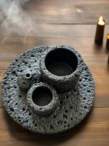 1 Stück Harz Galaxy Textur Design Räucherstäbchen Halter, Salbei Stange Halter, Räucherstäbchen Halter & Kerzen Tablett Set, multifunktionale Dekoration - einzigartiges Wohnaccessoire für Entspannung und Meditation