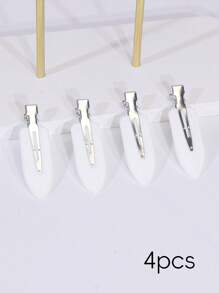 4pcs Metal Shards Transparent Hair Clip. No Trace Hair Clip. The Golden Fragments Are Random. Suitable For Wearing In Any Scenario, Hair Accessories, Head Accessories - Multicolor - View 31