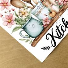 1 Piece, Creative English Slogan Kitchen Utensil Pattern Self-Adhesive Wall Sticker, PVC Waterproof Self-Adhesive, Used For Kitchen And Restaurant Home Decoration, Wall Art Sticker Room Decor Wall Decor Bathroom Decor Home Decor Living Room Wall Paper Wall Stickers House Decor Bedroom Decor Room Decoration Stuff Living Room Decor Wallpaper Kitchen Accessories Kitchen Items Kitchen Decor