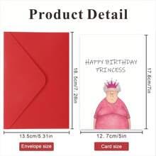 1pc Mother's Day Greeting Card, Happy Mother's Day And Birthday Card, 5*7in With Envelope