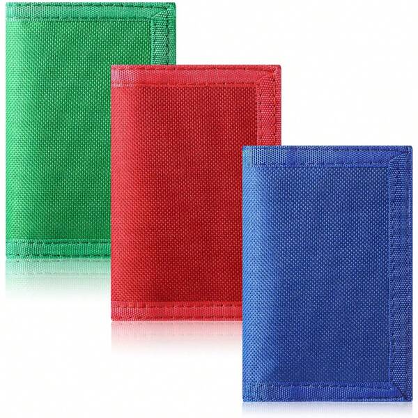 Trifold Wallet Festivals Gifts,Birthday Gifts Wallet,RFID Trifold Canvas Outdoor Sports Wallet For Boy And Girl