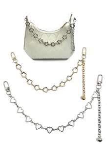 Elegant Rhinestone Design Metallic Bag Chain Charm Accessory European And American Style Beach Vacation Y2K - Multicolor - View 1